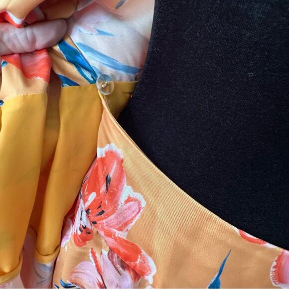 Significant Other x Revolve Zoe Hibiscus Floral Satin Wrap Dress | Vacation 6 - Picture 13 of 15